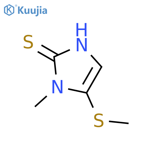 2H-Imidazole-2-thione, 1,3-dihydro-1-methyl-5-(methylthio)- structure