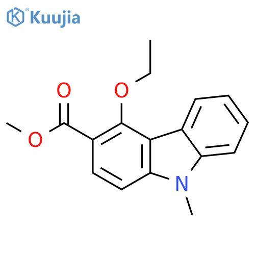 9H-Carbazole-3-carboxylic acid, 4-ethoxy-9-methyl-, methyl ester structure