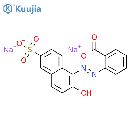 Benzoic acid, 2-[(2-hydroxy-6-sulfo-1-naphthalenyl)azo]-, monosodiumsalt structure