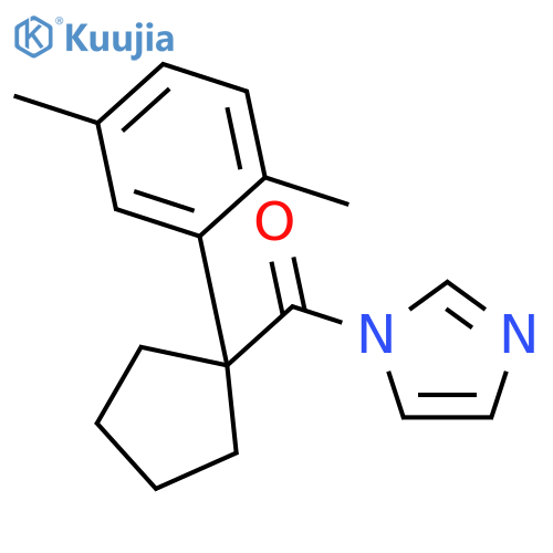 1H-Imidazole, 1-[[1-(2,5-dimethylphenyl)cyclopentyl]carbonyl]- structure