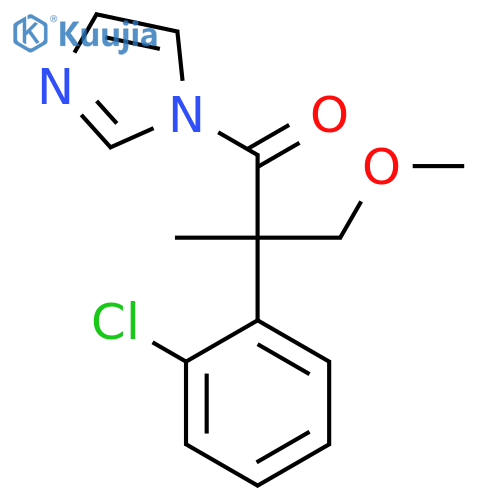 1H-Imidazole, 1-[2-(2-chlorophenyl)-3-methoxy-2-methyl-1-oxopropyl]- structure