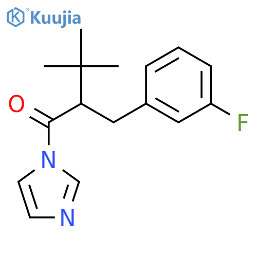 1H-Imidazole, 1-[2-[(3-fluorophenyl)methyl]-3,3-dimethyl-1-oxobutyl]- structure