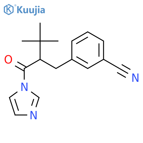 1H-Imidazole, 1-[2-[(3-cyanophenyl)methyl]-3,3-dimethyl-1-oxobutyl]- structure