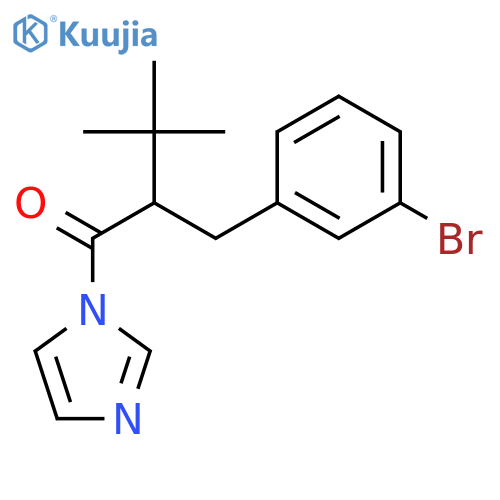 1H-Imidazole, 1-[2-[(3-bromophenyl)methyl]-3,3-dimethyl-1-oxobutyl]- structure