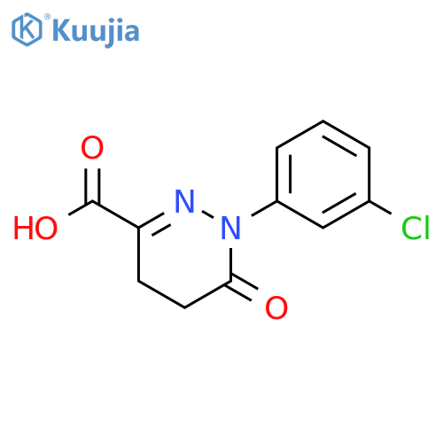 1-(3-chlorophenyl)-6-oxo-1,4,5,6-tetrahydropyridazine-3-carboxylic acid structure