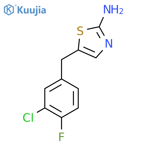 5-(3-Chloro-4-fluorophenyl)methyl-1,3-thiazol-2-amine structure