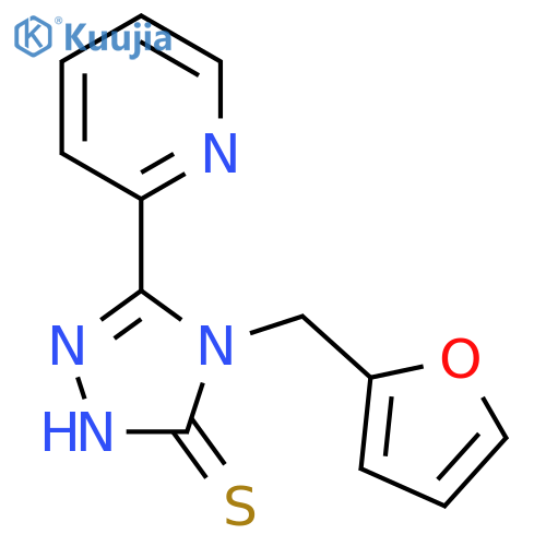 4-(Furan-2-ylmethyl)-5-(pyridin-2-yl)-4H-1,2,4-triazole-3-thiol structure