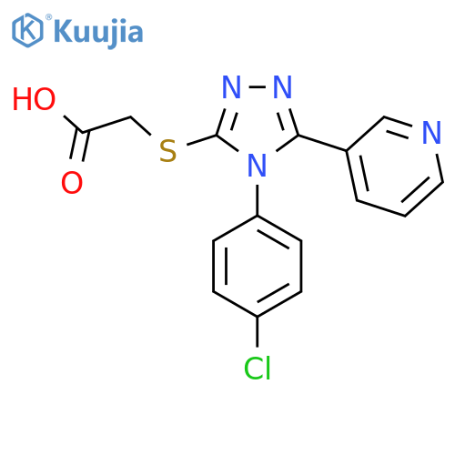 2-{4-(4-chlorophenyl)-5-(pyridin-3-yl)-4H-1,2,4-triazol-3-ylsulfanyl}acetic acid structure