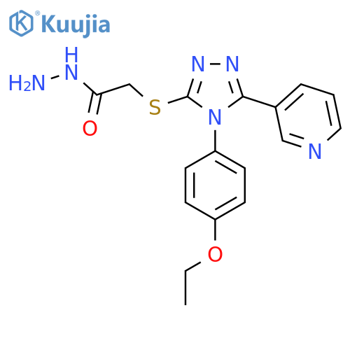 2-{4-(4-ethoxyphenyl)-5-(pyridin-3-yl)-4H-1,2,4-triazol-3-ylsulfanyl}acetohydrazide structure
