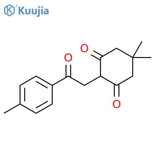 5,5-Dimethyl-2-2-(4-methylphenyl)-2-oxoethylcyclohexane-1,3-dione structure