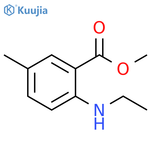 Benzoic acid, 2-(ethylamino)-5-methyl-, methyl ester structure