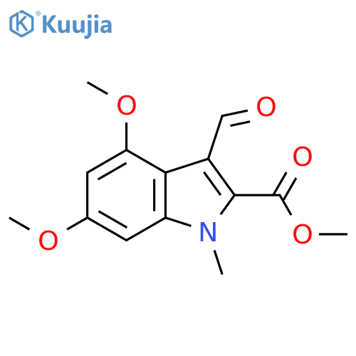 Methyl 3-formyl-4,6-dimethoxy-1-methyl-1H-indole-2-carboxylate structure