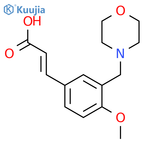 (2E)-3-4-Methoxy-3-(morpholin-4-ylmethyl)phenylacrylic Acid structure