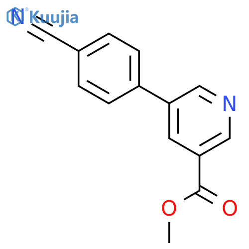 Methyl 5-(4-cyanophenyl)nicotinate structure