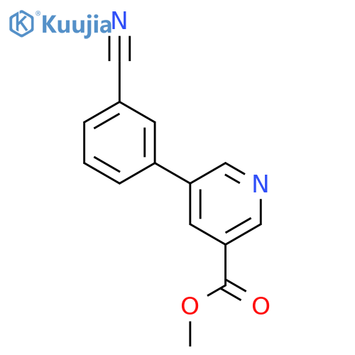 Methyl 5-(3-cyanophenyl)nicotinate structure