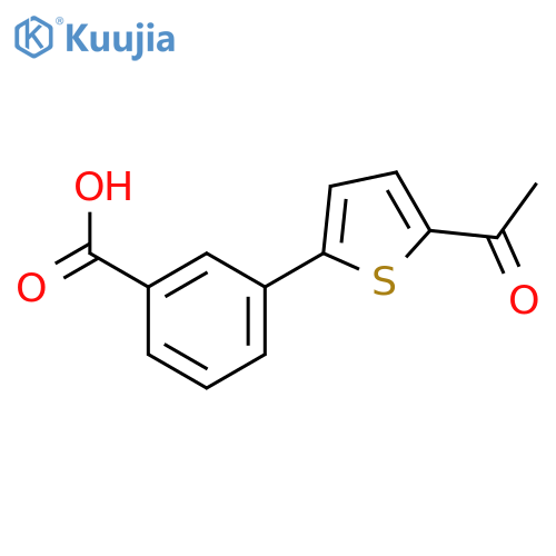 Benzoic acid,3-(5-acetyl-2-thienyl)- structure