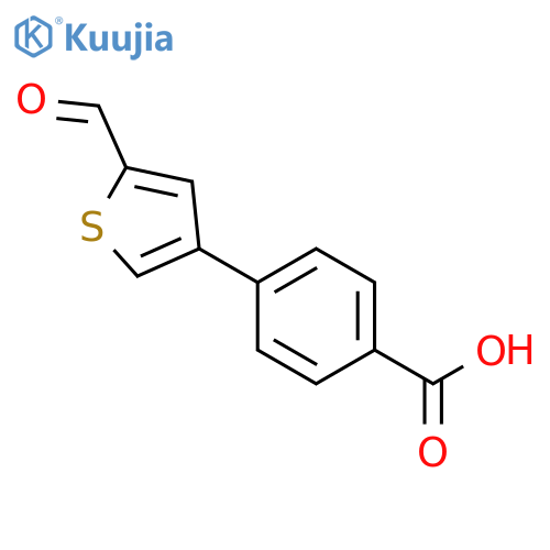 4-(5-formylthiophen-3-yl)benzoic Acid structure