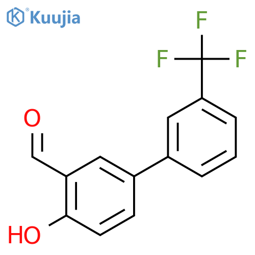 2-hydroxy-5-[3-(trifluoromethyl)phenyl]benzaldehyde structure