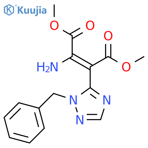 2-Butenedioic acid, 2-amino-3-[1-(phenylmethyl)-1H-1,2,4-triazol-5-yl]-, dimethyl ester, (E)- (9CI) structure