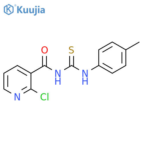 3-Pyridinecarboxamide, 2-chloro-N-[[(4-methylphenyl)amino]thioxomethyl]- structure