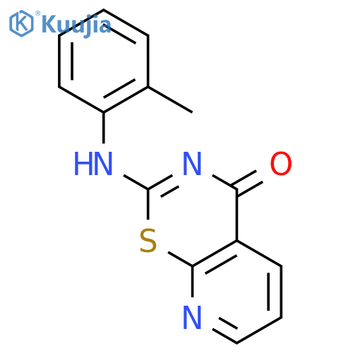 4H-Pyrido[3,2-e]-1,3-thiazin-4-one, 2-[(2-methylphenyl)amino]- structure