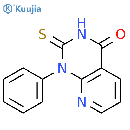 Pyrido[2,3-d]pyrimidin-4(1H)-one, 2,3-dihydro-1-phenyl-2-thioxo- structure