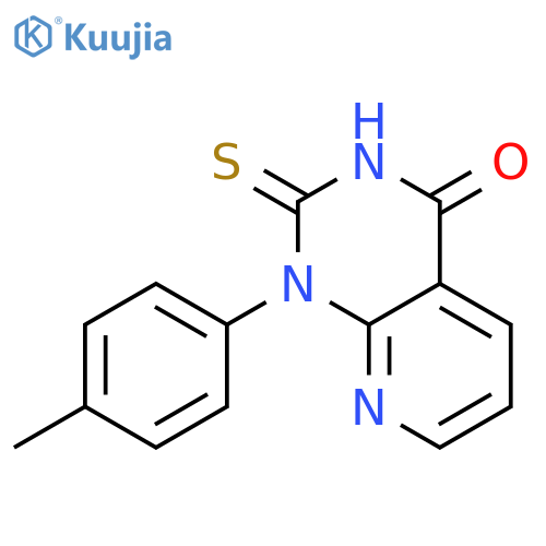 Pyrido[2,3-d]pyrimidin-4(1H)-one,2,3-dihydro-1-(4-methylphenyl)-2-thioxo- structure