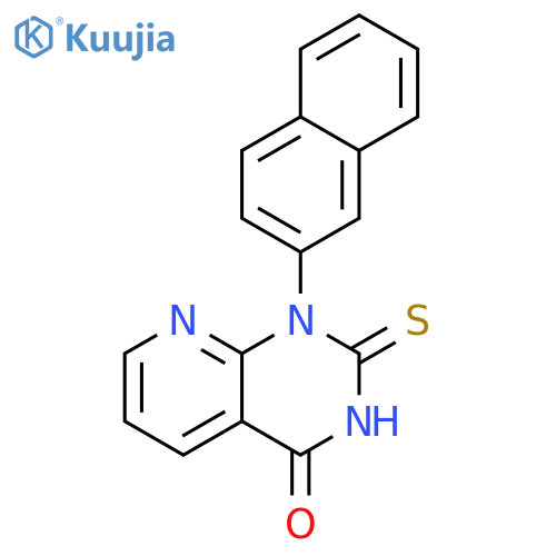 Pyrido[2,3-d]pyrimidin-4(1H)-one, 2,3-dihydro-1-(2-naphthalenyl)-2-thioxo- structure
