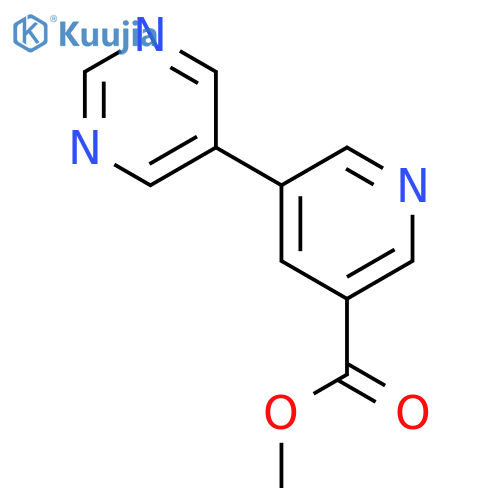 Methyl 5-(pyrimidin-5-yl)nicotinate structure