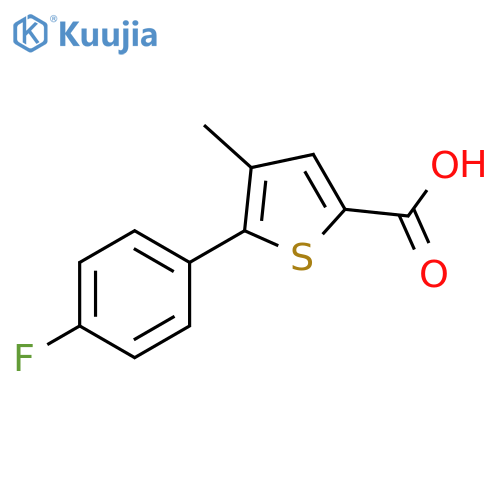 5-(4-fluorophenyl)-4-methylthiophene-2-carboxylic acid structure