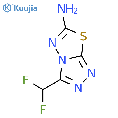 3-(difluoromethyl)1,2,4triazolo3,4-b1,3,4thiadiazol-6-amine structure