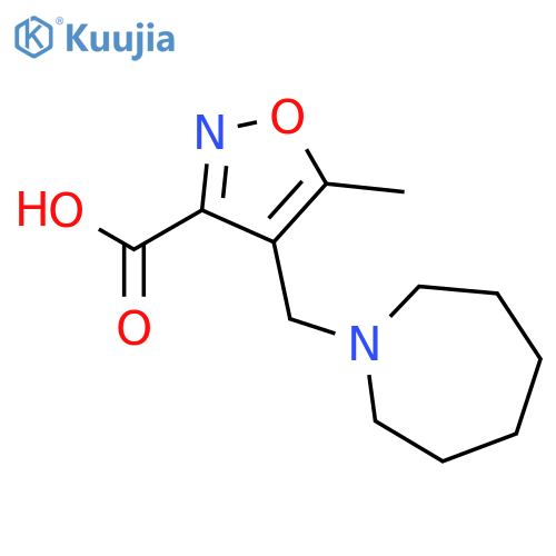 4-(Azepan-1-ylmethyl)-5-methylisoxazole-3-carboxylic Acid structure