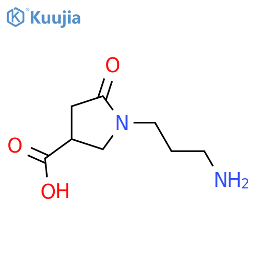 1-(3-aminopropyl)-5-oxopyrrolidine-3-carboxylic acid structure