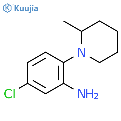 5-chloro-2-(2-methyl-1-piperidinyl)aniline structure