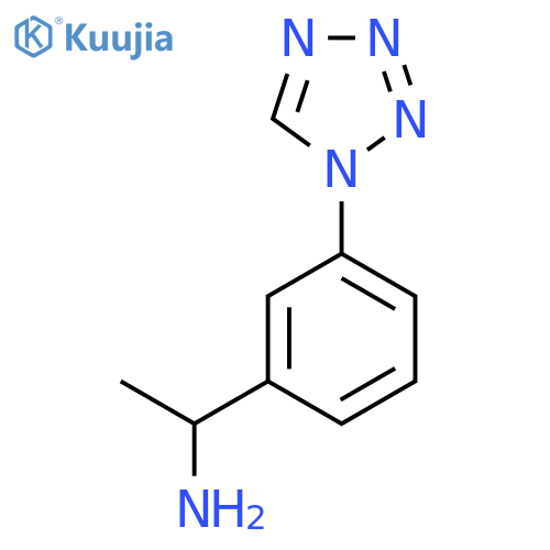 1-3-(1H-1,2,3,4-tetrazol-1-yl)phenylethan-1-amine structure