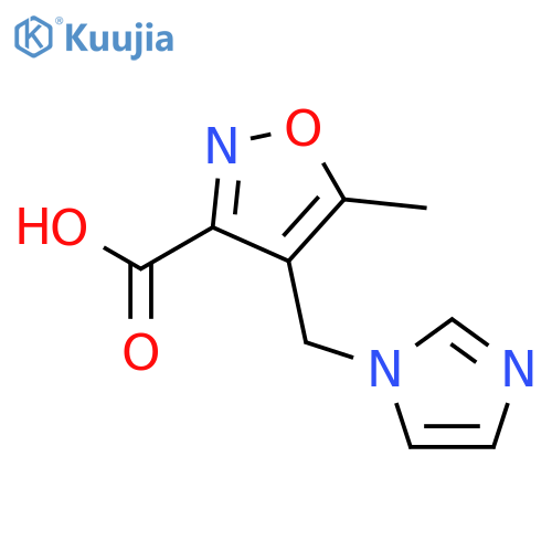 4-(1H-Imidazol-1-ylmethyl)-5-methylisoxazole-3-carboxylic acid structure