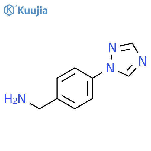 (4-(1H-1,2,4-Triazol-1-yl)phenyl)methanamine structure