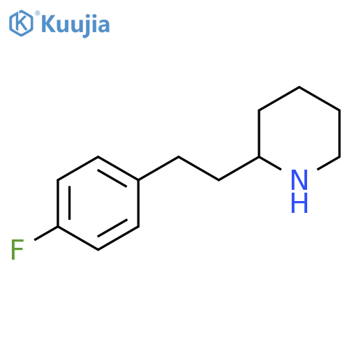 2-2-(4-fluorophenyl)ethylpiperidine structure