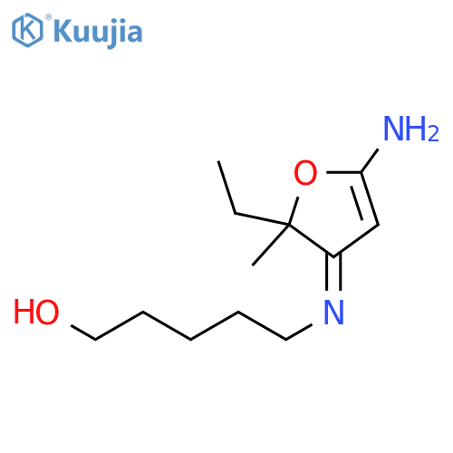 1-Pentanol, 5-[(5-amino-2-ethyl-2-methyl-3(2H)-furanylidene)amino]- structure