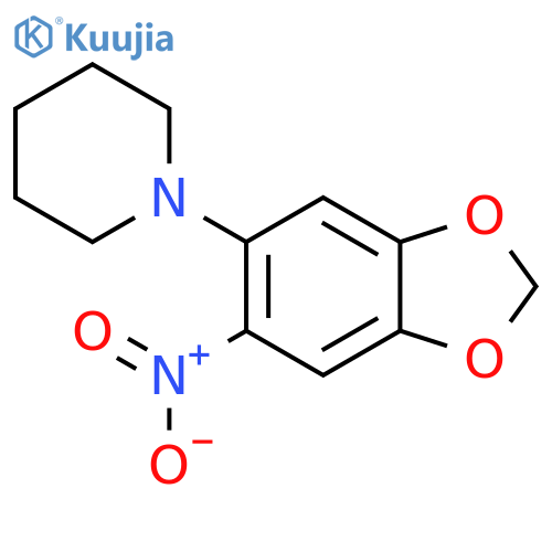 1-(6-Nitro-1,3-benzodioxol-5-yl)piperidine structure