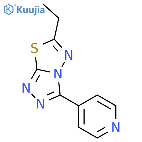 6-ethyl-3-(4-pyridinyl)[1,2,4]triazolo[3,4-b][1,3,4]thiadiazole structure