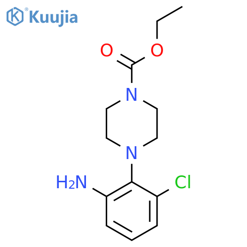 Ethyl 4-(2-amino-6-chlorophenyl)piperazine-1-carboxylate structure