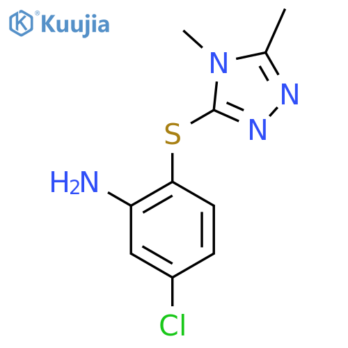 5-Chloro-2-((1,5-dimethyl-1H-pyrrol-2-yl)thio)aniline structure