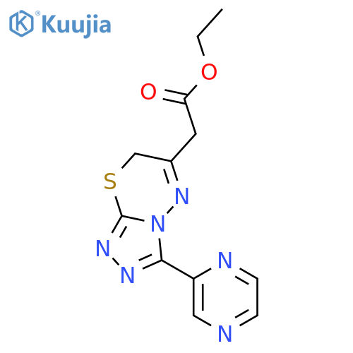 <br>ethyl (3-pyrazin-2-yl-7H-[1,2,4]triazolo[3,4-b][1,3,4]thiadiazin-6-yl)aceta te structure