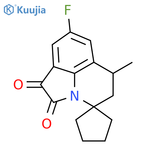 8'-Fluoro-6'-methyl-5',6'-dihydrospirocyclopen-tane-1,4'-pyrrolo3,2,1-ijquinoline-1',2'-dione structure