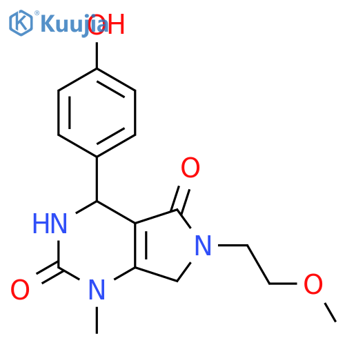 4-(4-hydroxyphenyl)-6-(2-methoxyethyl)-1-methyl-1H,2H,3H,4H,5H,6H,7H-pyrrolo3,4-dpyrimidine-2,5-dione structure