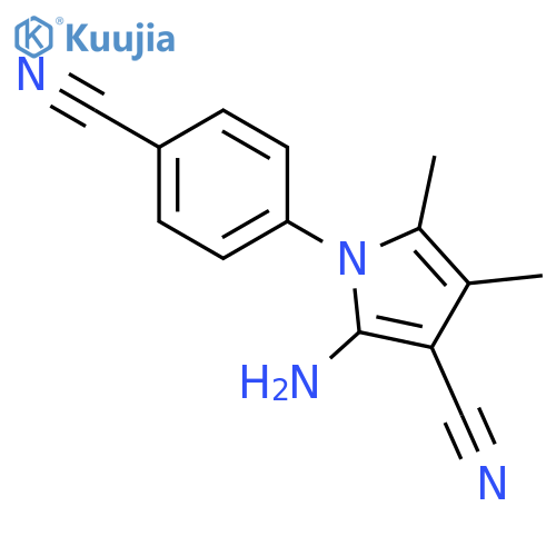 2-Amino-1-(4-cyanophenyl)-4,5-dimethyl-1H-pyrrole-3-carbonitrile structure