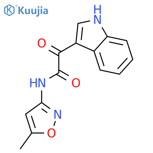 2-(1H-Indol-3-yl)-N-(5-methylisoxazol-3-yl)-2-oxoacetamide structure