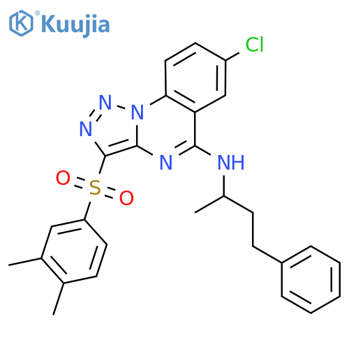 7-chloro-3-(3,4-dimethylbenzenesulfonyl)-N-(4-phenylbutan-2-yl)-1,2,3triazolo1,5-aquinazolin-5-amine structure
