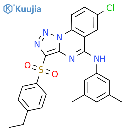 7-chloro-N-(3,5-dimethylphenyl)-3-(4-ethylbenzenesulfonyl)-1,2,3triazolo1,5-aquinazolin-5-amine structure